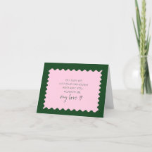 Wedding Retro Green Pink Wavy Border JW Marriage