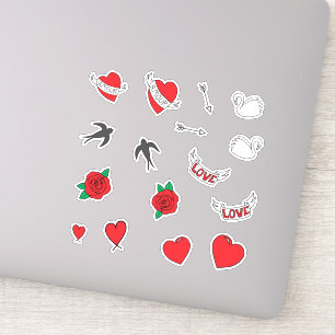 Wedding Retro Love Sticker