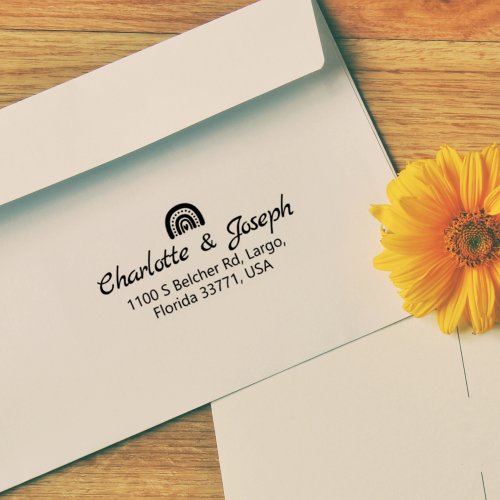 Wedding Return Address Create your own couple   Rubber Stamp