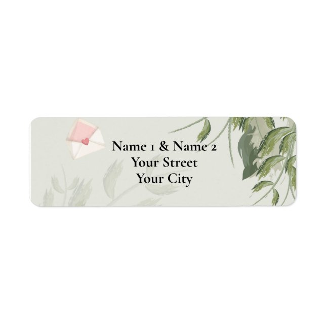 Wedding Return Address Label (Front)