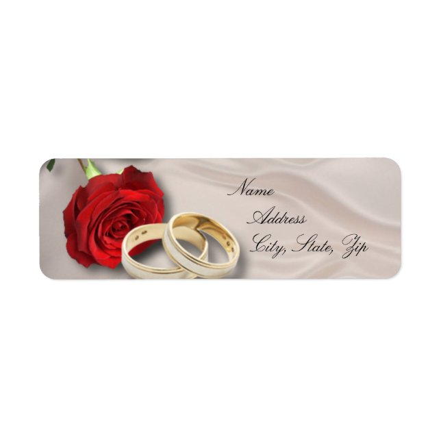 Wedding return address label (Front)