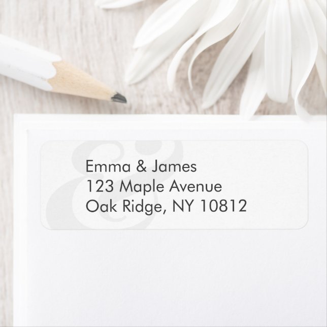 Wedding Return Address Label | Centered (Insitu)