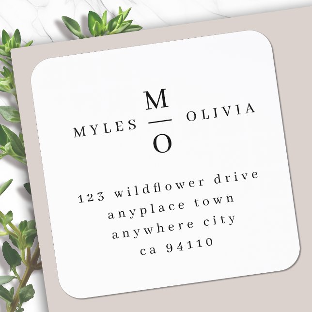 Wedding Return Address Label | Mailing Stickers (Elegant pre-addressed seals for envelopes, packages & personalized wedding mail)