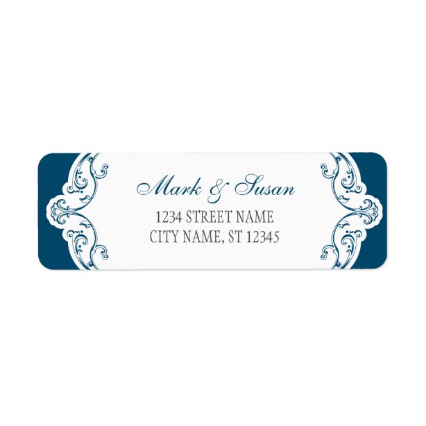 Wrap around mailing labels wedding