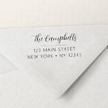 Wedding Return Address Minimalist Modern  Self-inking Stamp<br><div class="desc">Modern and Elegant Cursive Script Typography Wedding Invitation Return Address self inking stamp which is great for a Save the Date, RSVP, Bridal Shower, Baby Shower, Birthday Party, House Warming, Home Warming, or Christmas Holiday Card or Invitation. The text of this hand lettered modern script typography label can be updated...</div>