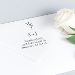 Wedding Return Address Monogram Custom Self-inking Stamp<br><div class="desc">Custom address return address self-inking stamp for weddings.</div>