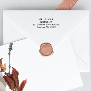 Wedding Return Address Newlyweds New Address Rubber Stamp