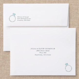 Wedding Ring Addressed Envelopes