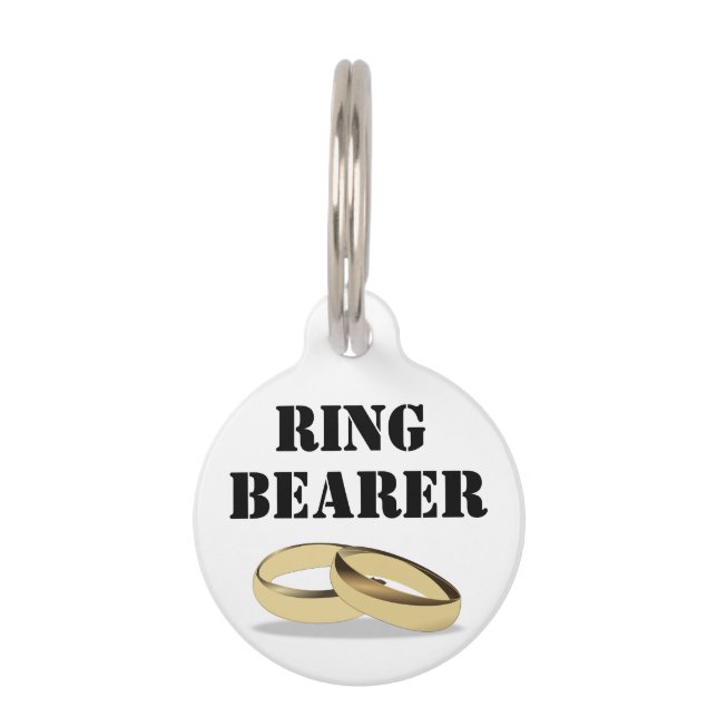 Wedding Ring Bearer  Pet ID Tag (Front)