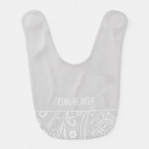 Wedding Ring Bearer Sweet Whimsical Fun Baby Bib
