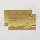 Wedding Ring Diamond Gold Jeweler Jewelry Jeweller Business Card (Front/Back)