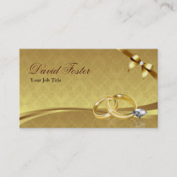 Wedding Ring Diamond Gold Jeweler Jewelry Jeweller Business Card
