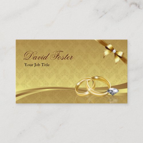 Wedding Ring Diamond Gold Jeweler Jewelry Jeweller Business Cards