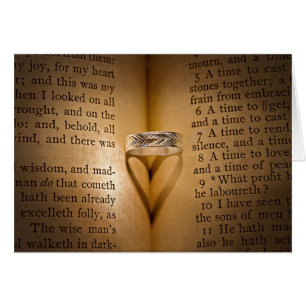 Wedding Ring Heart shadow on Bible Cards
