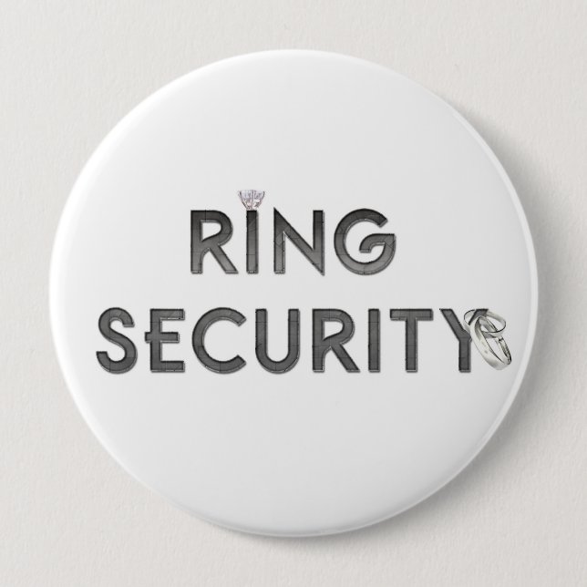 Wedding "RING SECURITY" Button (Front)