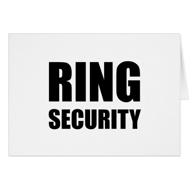 Wedding Ring Security Cards (Front Horizontal)