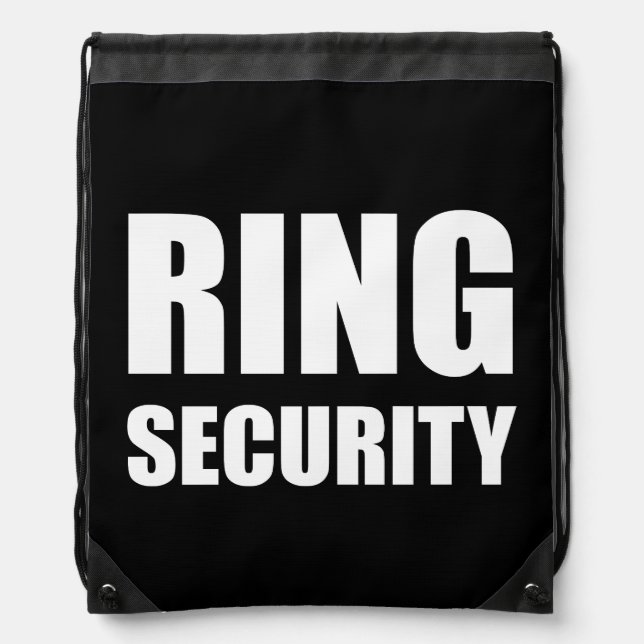 Wedding Ring Security Drawstring Bag (Front)