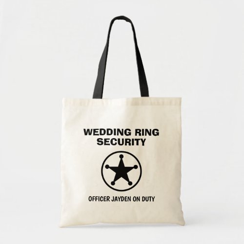 Wedding ring security kids ring bearer tote bag