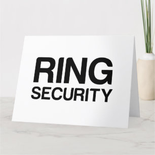 WEDDING RING SECURITY LETTERPRESS THANK YOU CARD