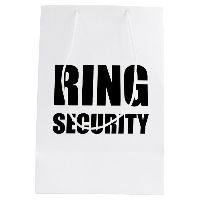 Wedding Ring Security Medium Gift Bag (Back)