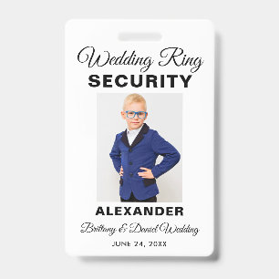 Wedding Ring Security Photo Choose Your Colors Badge