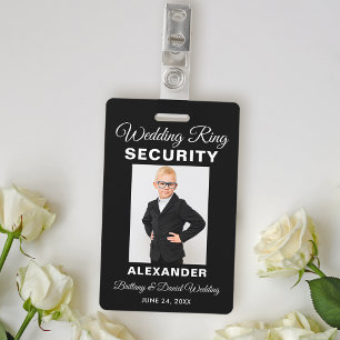Wedding Ring Security - Pick Background Color - Badge