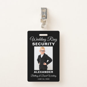Wedding Ring Security - Pick Background Color - Badge