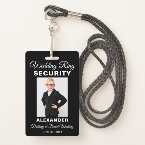 Wedding Ring Security _ Pick Color _ Lanyard Badge