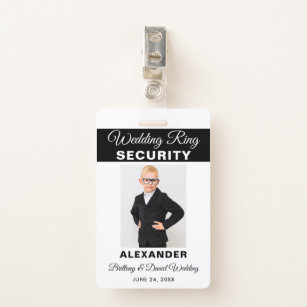 Wedding Ring Security - Pick Text Color - Badge