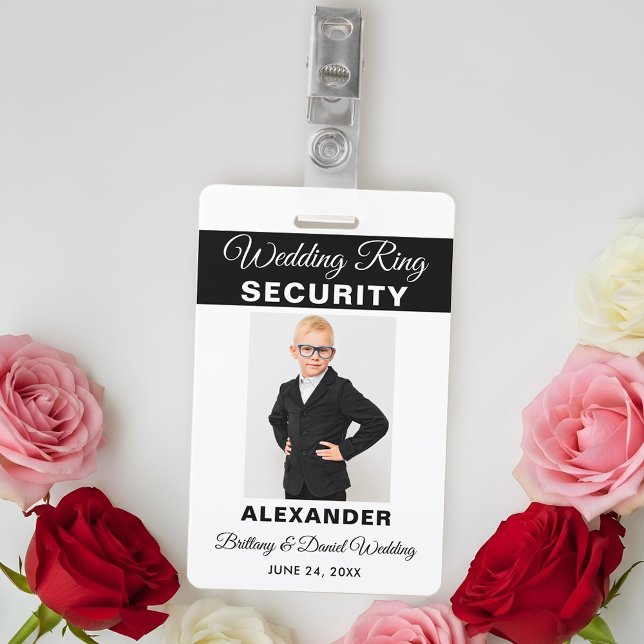 Wedding Ring Security - Pick Text Color - Badge (Customize to change text size, style or color.)