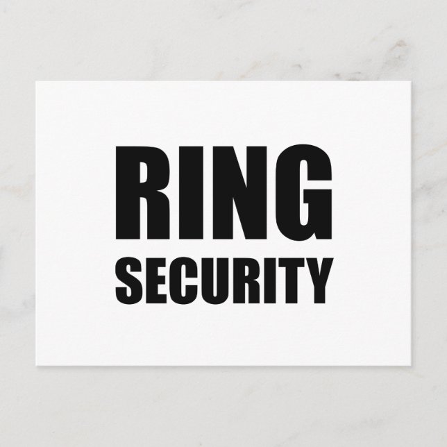 Wedding Ring Security Postcard (Front)