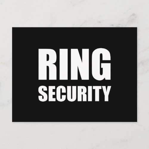 Wedding Ring Security Postcard