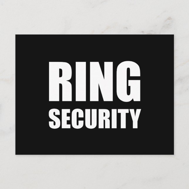 Wedding Ring Security Postcard (Front)