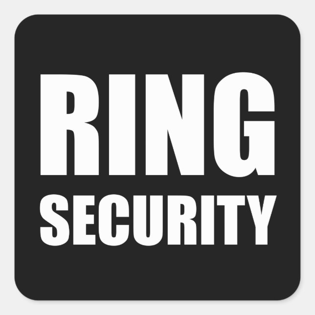 Wedding Ring Security Square Sticker (Front)