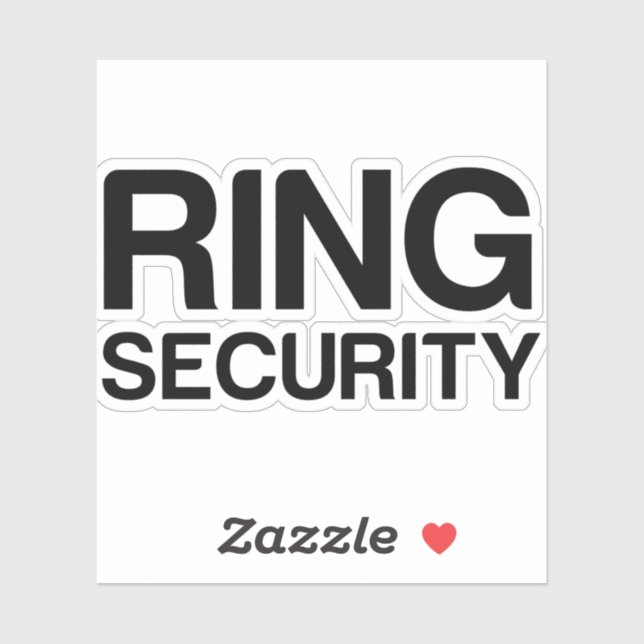 WEDDING RING SECURITY STICKER (Sheet)