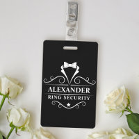 Wedding Ring Security Tuxedo Tie