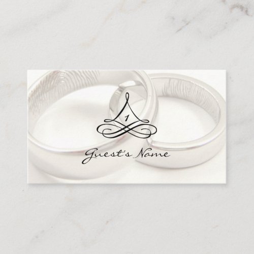 Wedding Ring Table Placement Cards