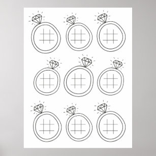 Tic tac toe Poster by Vectorqueen