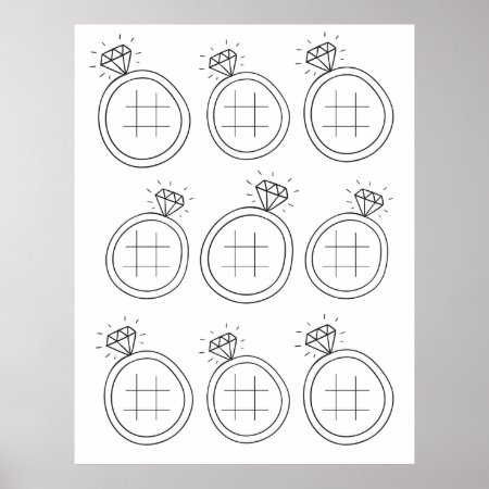 Wedding Ring Tic Tac Toe Download Activity Page Poster
