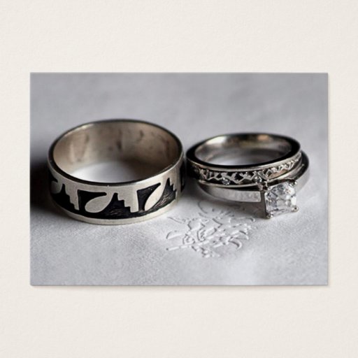 Customizable Wedding Rings Business Cards