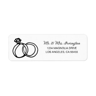 Wedding Rings Address Label