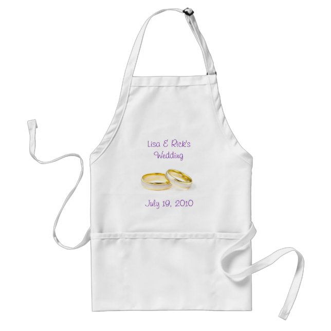 Wedding Rings Adult Apron (Front)