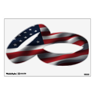 Wedding Rings American Flag Wall Decal