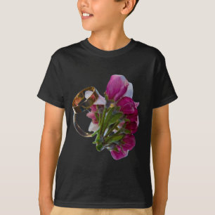Wedding Rings and Flowers T-Shirt