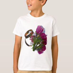 Wedding Rings and Flowers T-Shirt