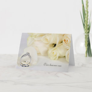 Wedding Rings and Roses Card