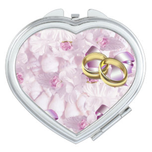 Wedding Rings And Roses, Compact Mirror