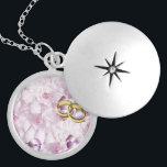 Wedding Rings And Roses, Locket Necklace<br><div class="desc">Pictured are wedding rings,  roses,  and bows</div>