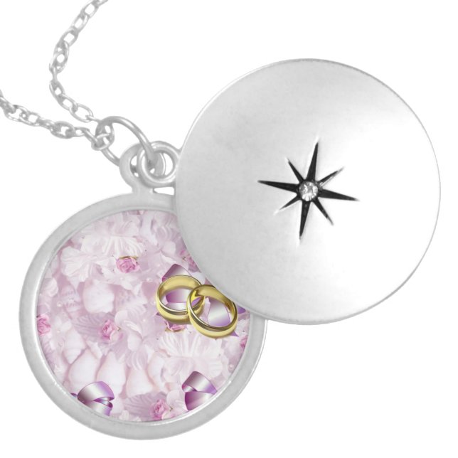 Wedding Rings And Roses, Locket Necklace (Front)