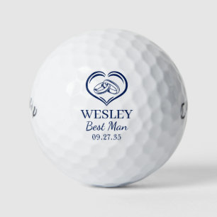 Wedding Rings Best Man Golf Balls